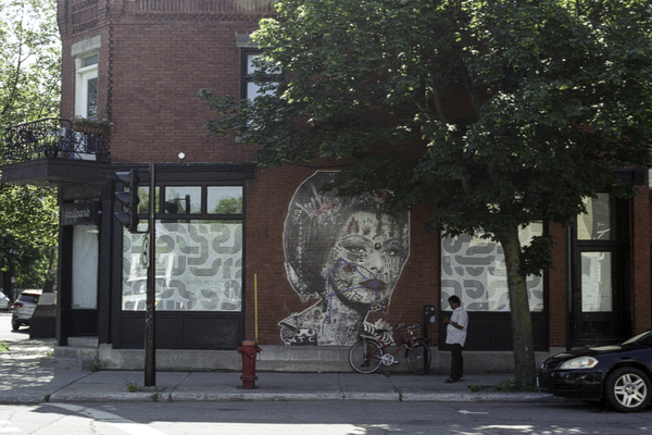 Graffiti Mural of Sophia Loren In Little Italy by Normand Charpentier