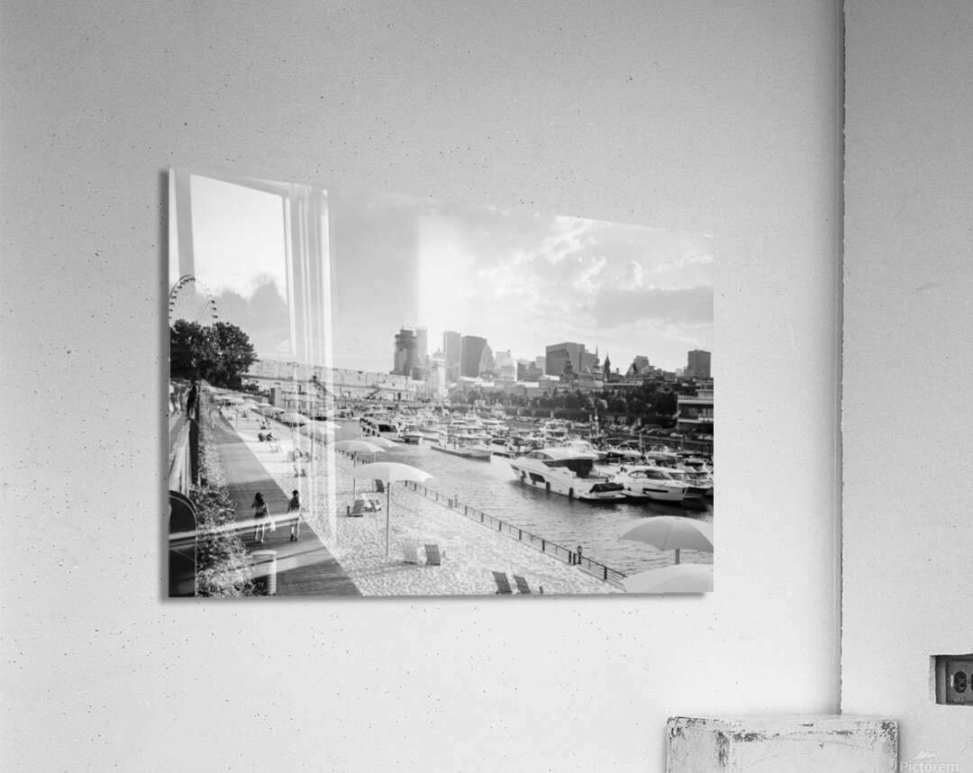 Clock Tower Beach Old-Port of Montreal Impression acrylique