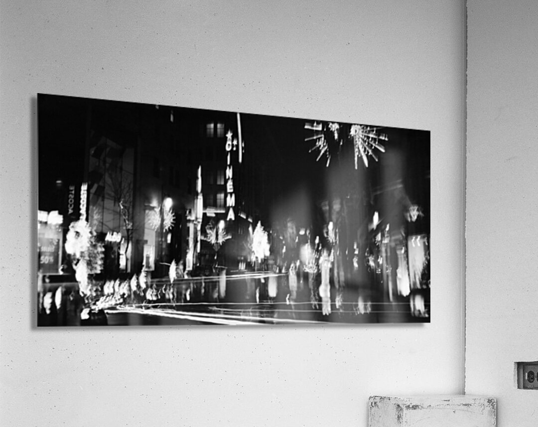 Psychedelic Downtown Montreal Impression acrylique