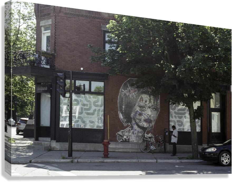 Graffiti Mural of Sophia Loren In Little Italy Canvas Print