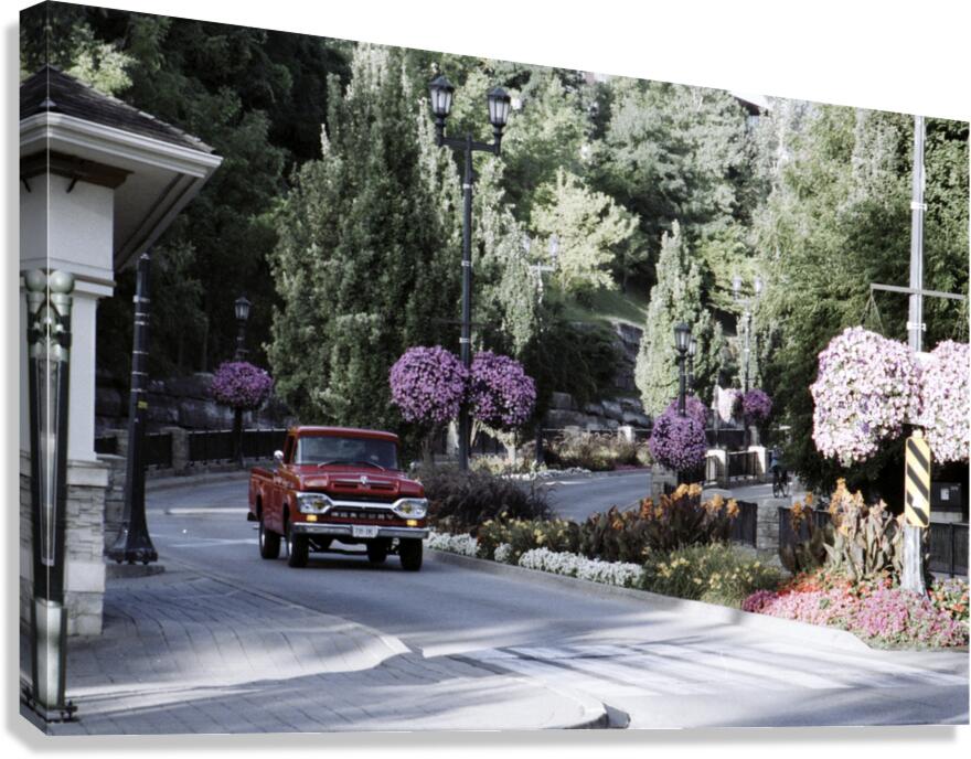 Niagara Fall Murray St. And A Red Truck  Canvas Print