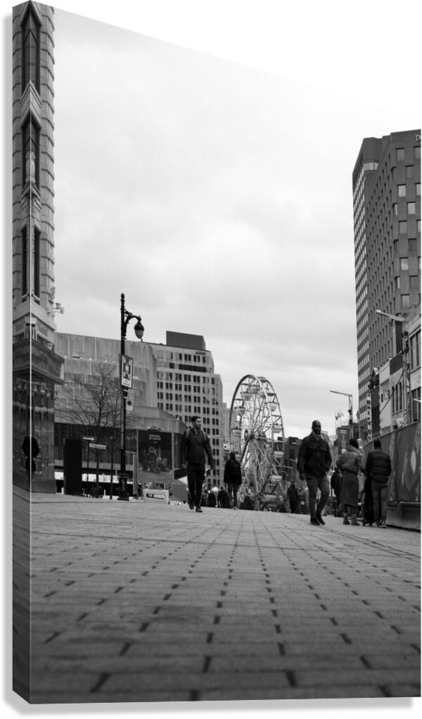 St. Catherine St. On A Winter Day Canvas Print