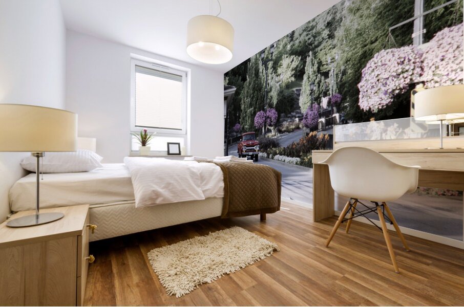 Niagara Fall Murray St. And A Red Truck  Mural print