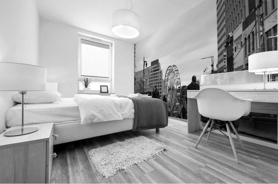 St. Catherine St. On A Winter Day Mural print