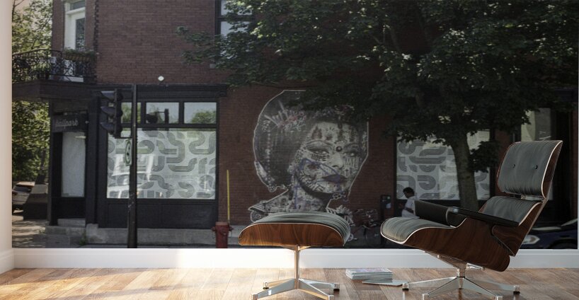 Graffiti Mural of Sophia Loren In Little Italy Wall Murals