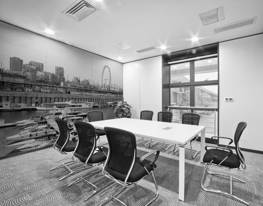 Old Port Of Montreal Marina With The Big Wheel Wall Printing