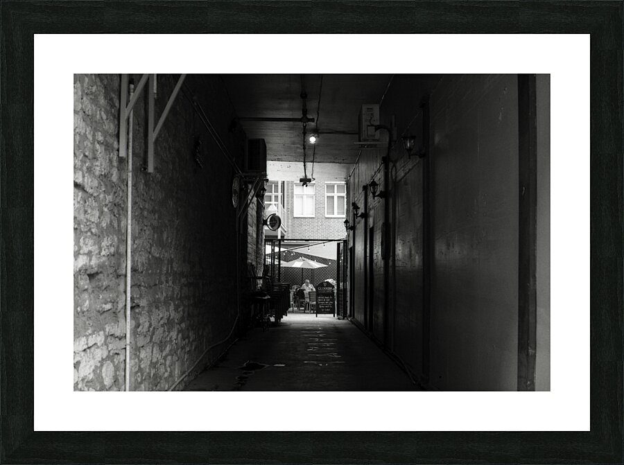 Cozy Restaurant In The Back Of An Alley Picture Frame print
