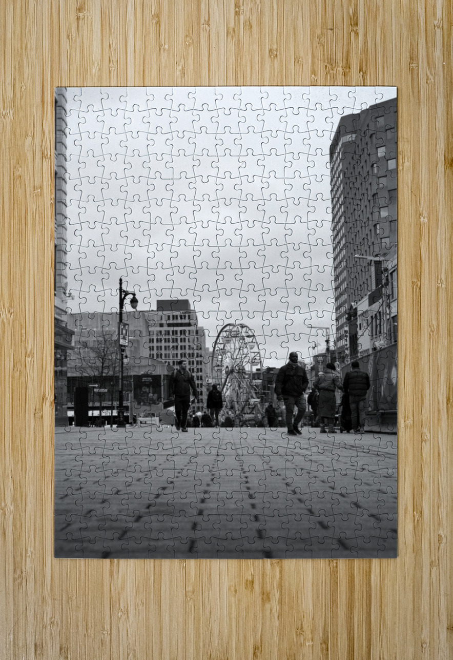 St. Catherine St. On A Winter Day Normand Charpentier Puzzle printing